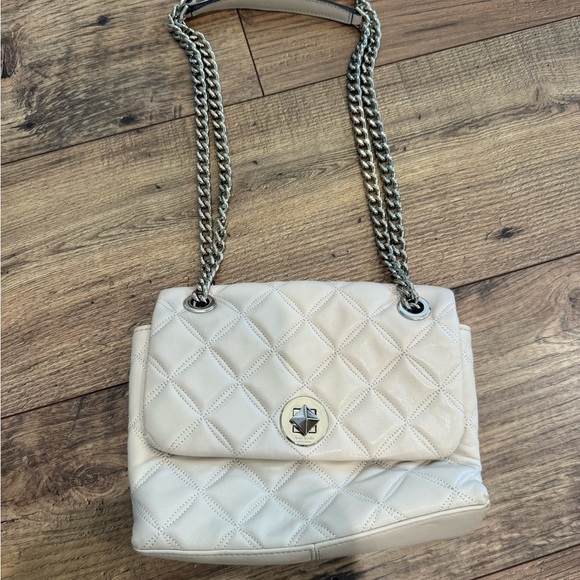 Kate Spade Cream Quilted Shoulder Bag with Chain Strap - Picture 1 of 4